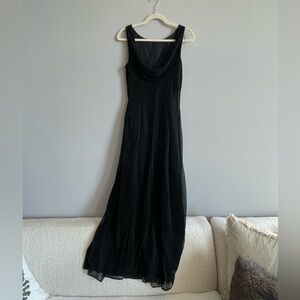 Vintage 80s Scott McClintock Formal Black Backless Dress